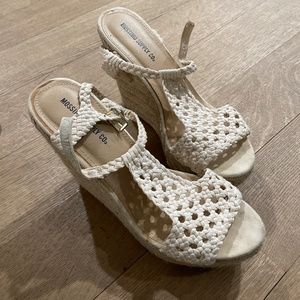 Cork healed wedge sandals